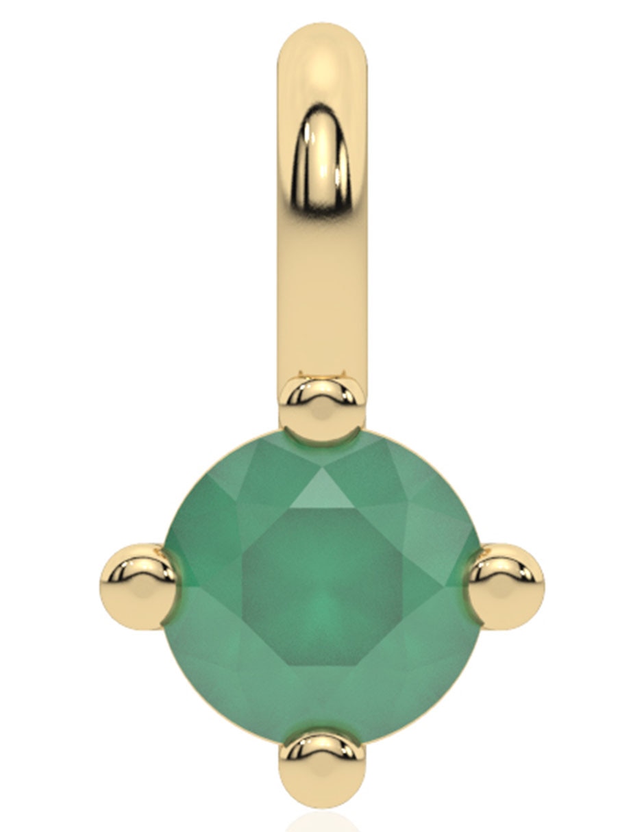 Dije de oro amarillo 14 K diamante 1