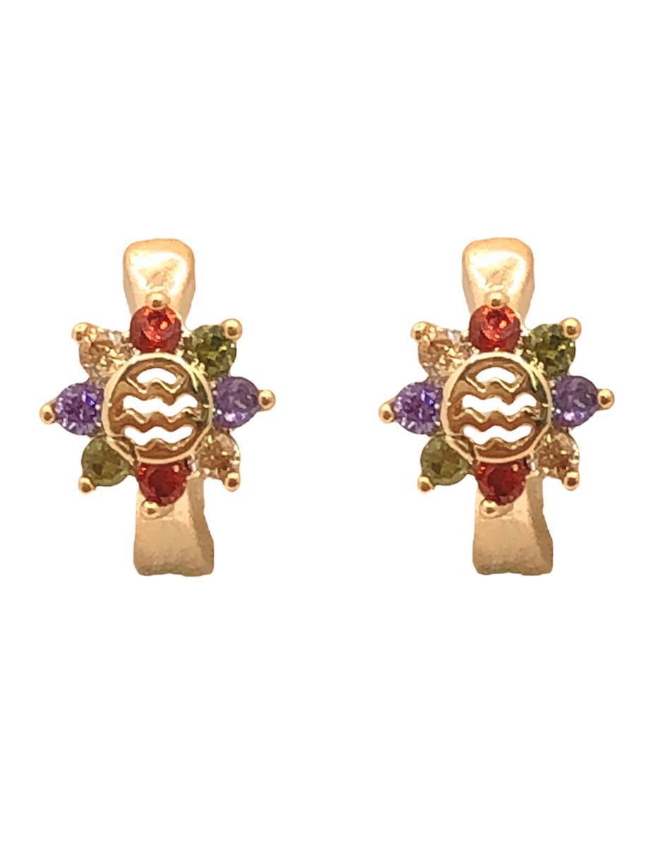 Aretes con acabado brillante zirconia 2