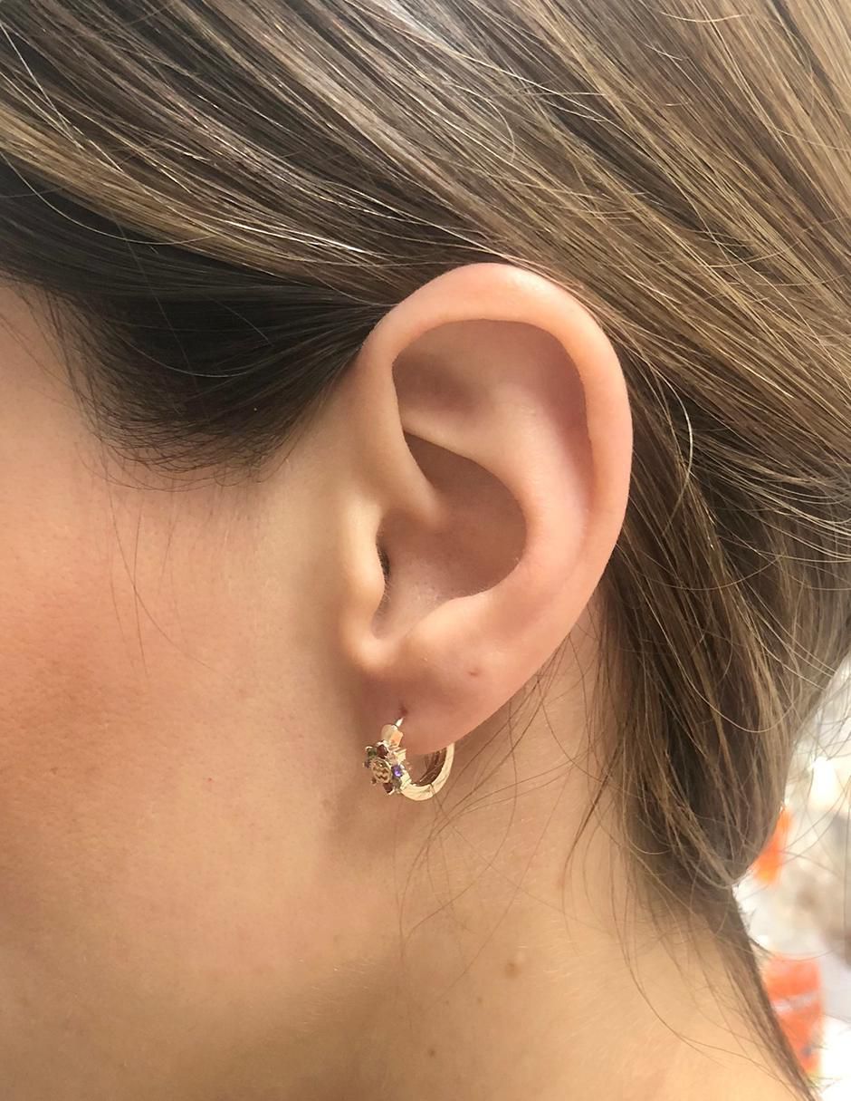 Aretes con acabado brillante zirconia 4