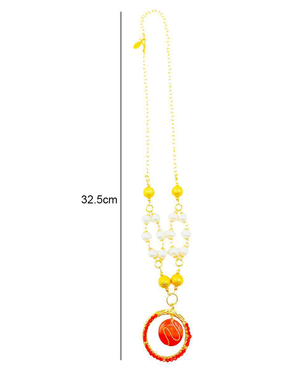 Aretes y collar perla 3