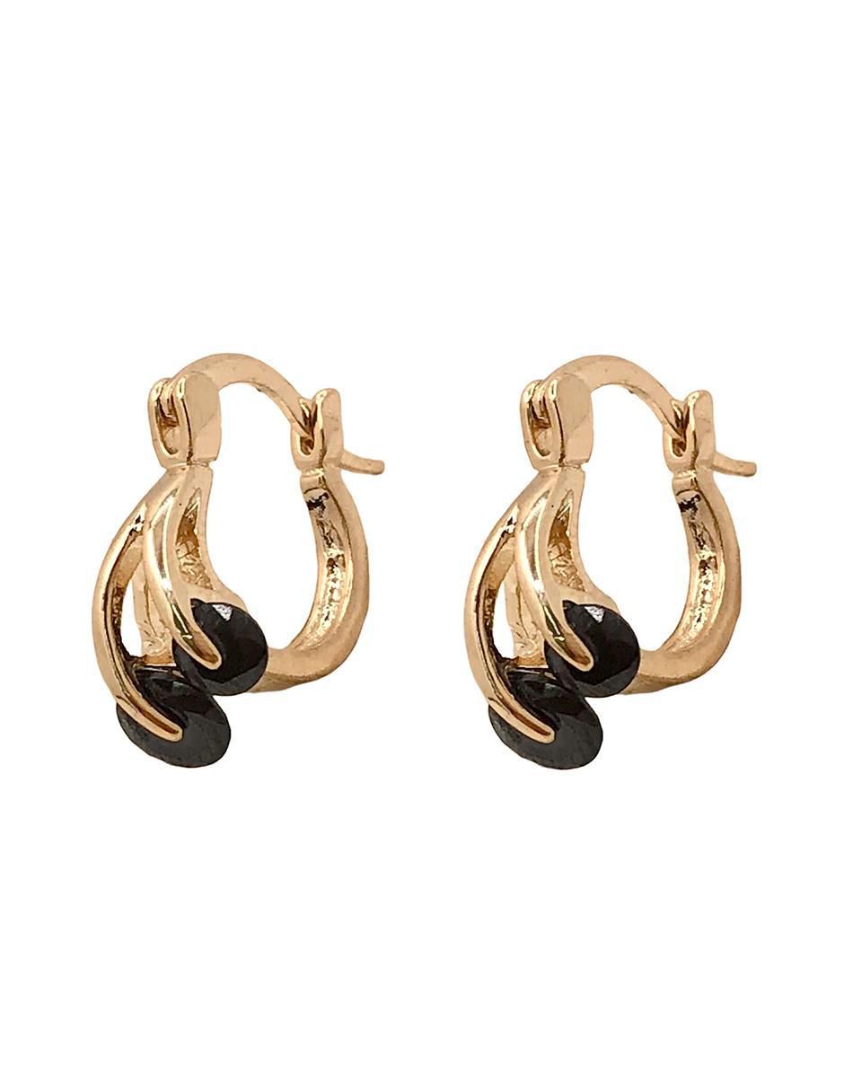 Aretes con acabado brillante zirconia 1