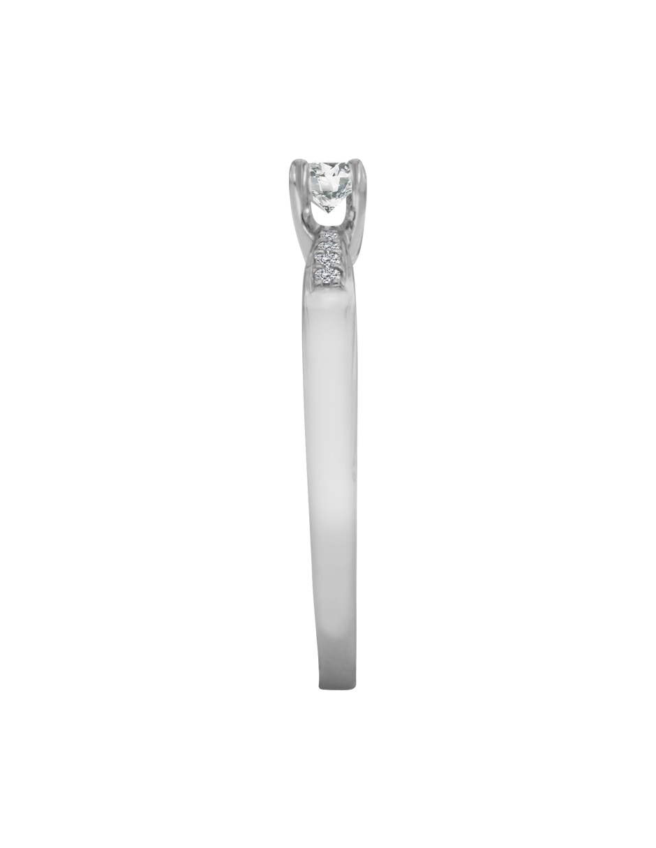Anillo de compromiso de oro blanco 14 k Miloro diamante 2