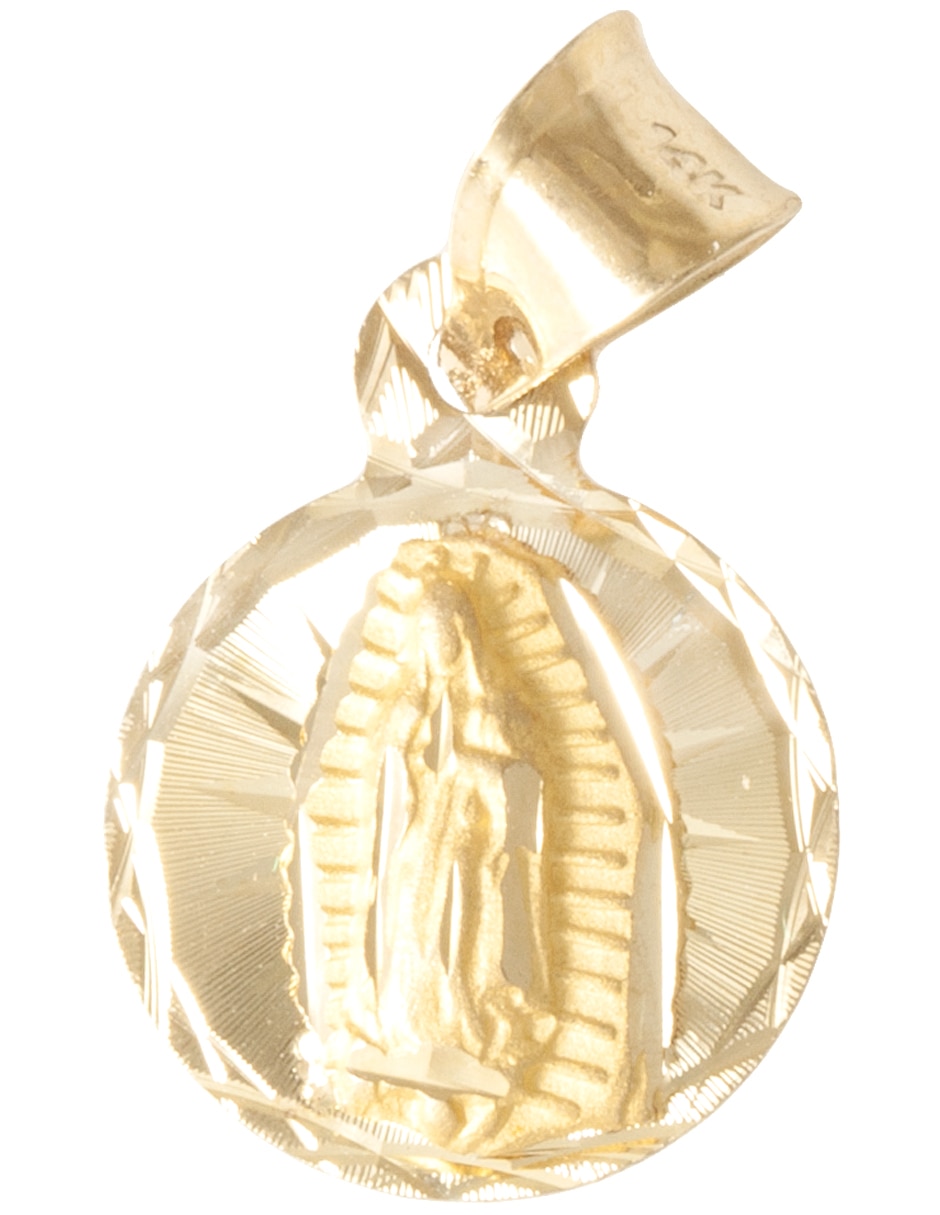 Medalla redonda de oro amarillo 14 K Medalla redonda de oro amarillo 14 K