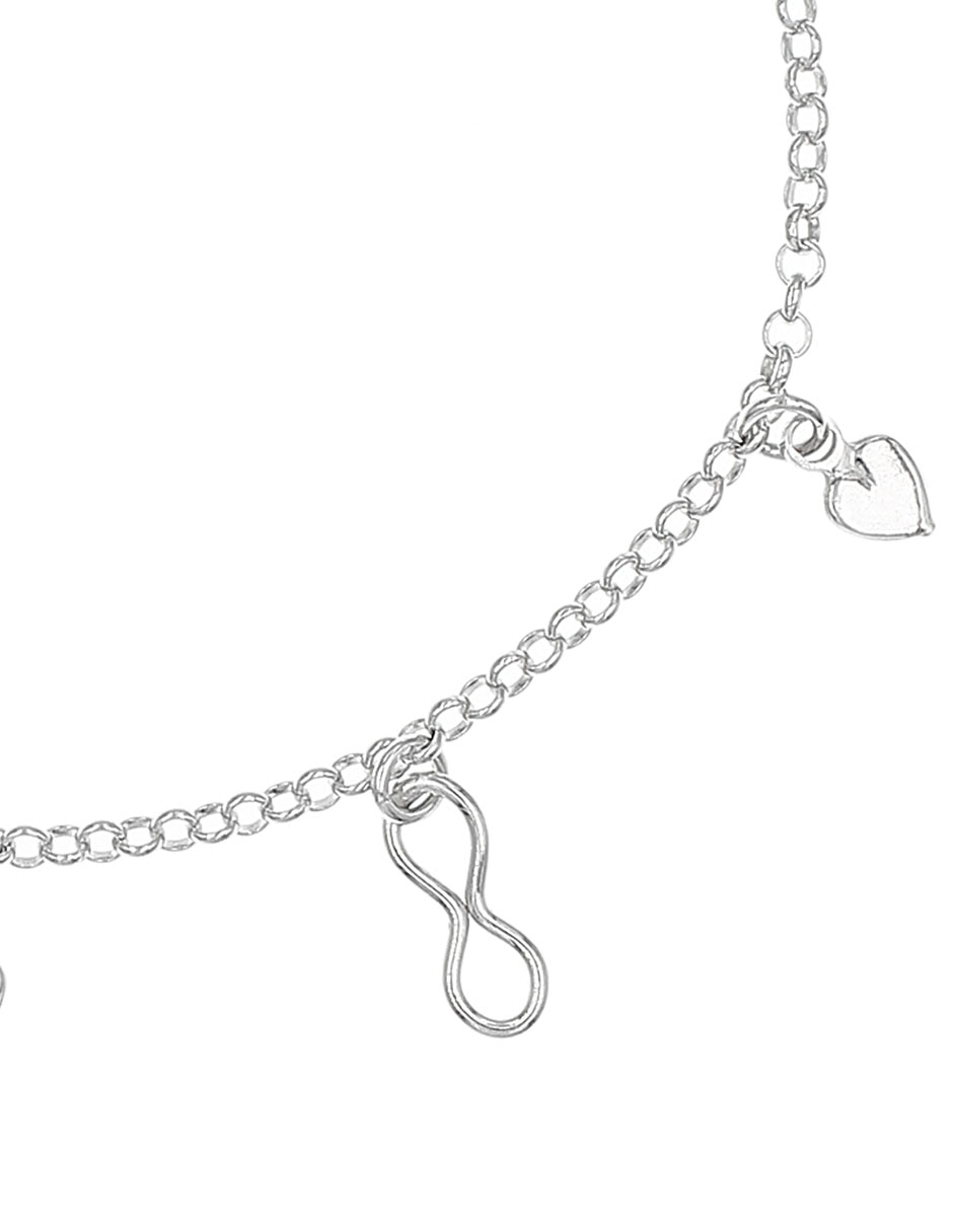 Pulsera de plata P 925 con acabado baño rodio 2