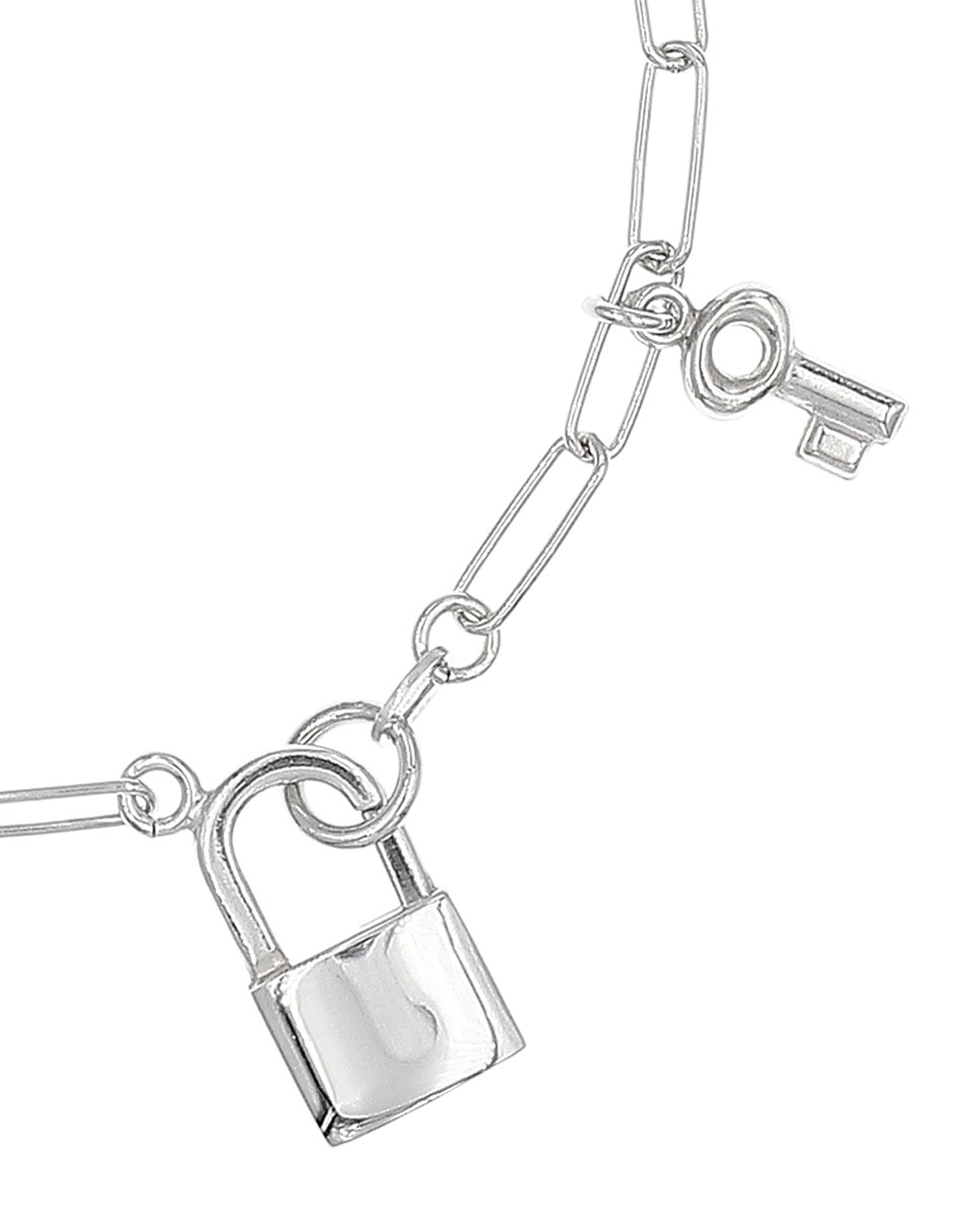 Pulsera de plata P 925 con acabado baño rodio 2