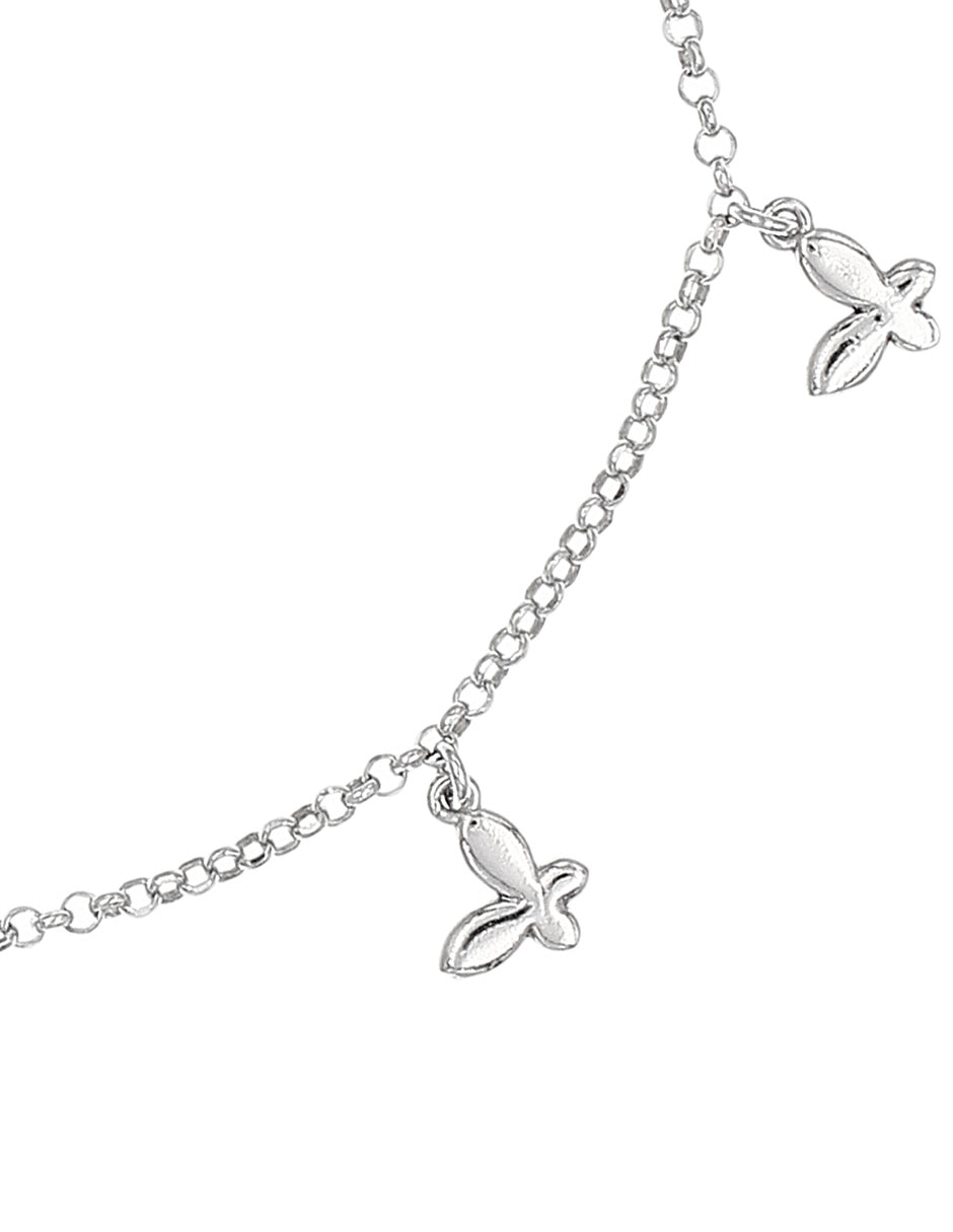 Pulsera de plata P 925 con acabado baño rodio 2