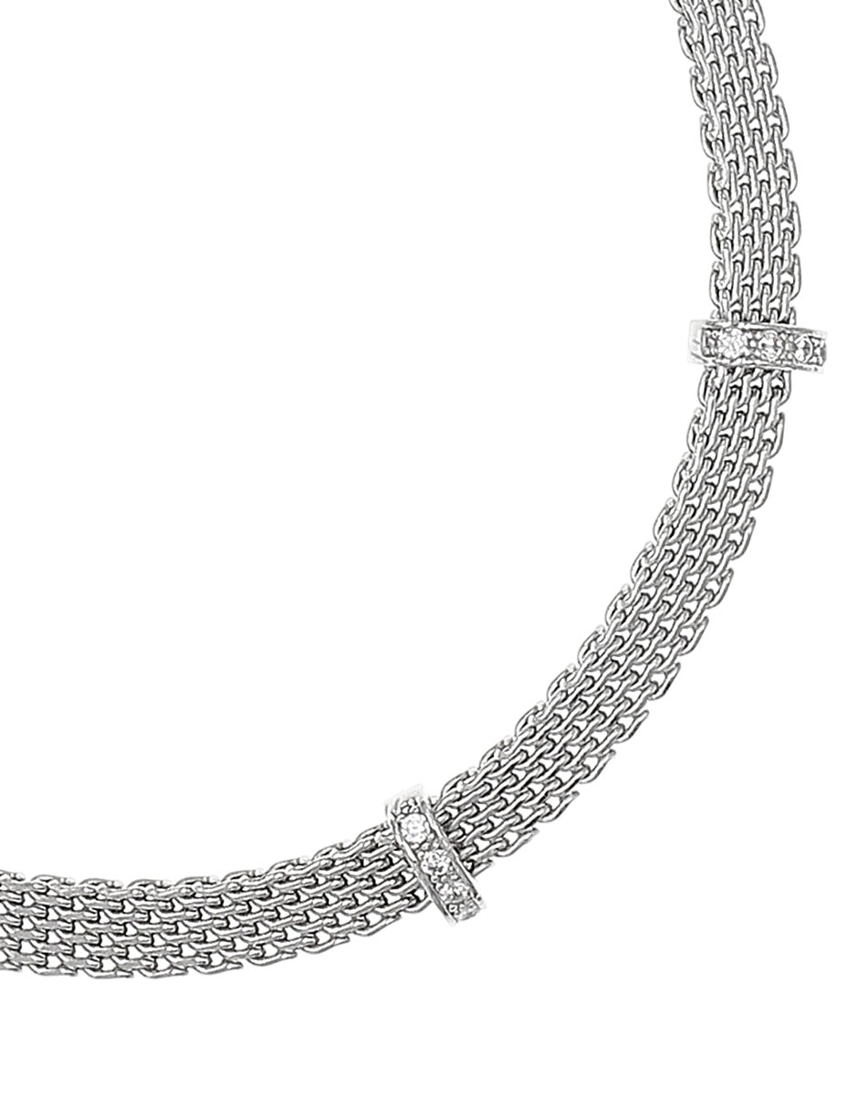 Pulsera de plata P 925 con acabado baño rodio 2