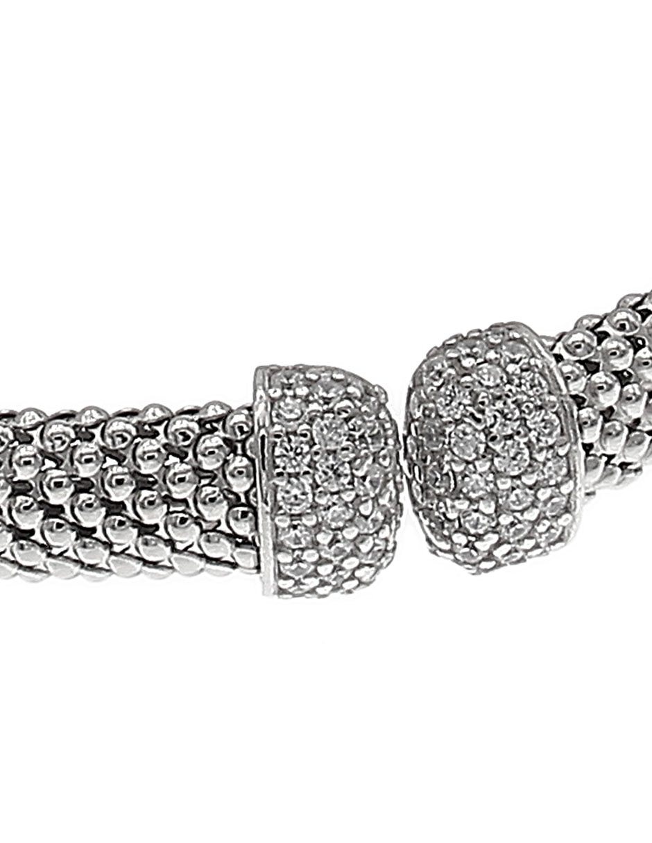 Pulsera de plata P 925 con acabado baño rodio 2
