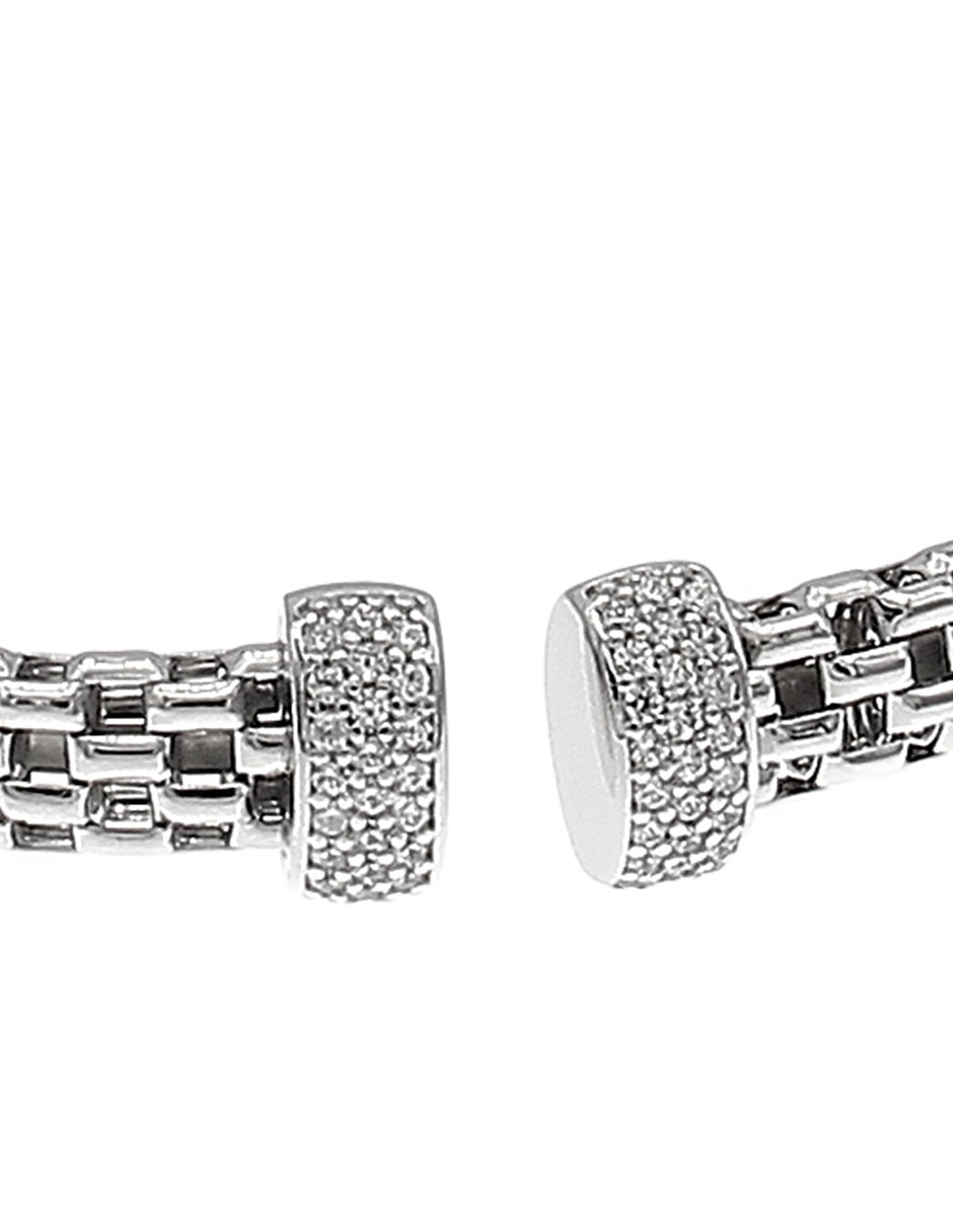 Pulsera de plata P 925 con acabado baño rodio 2