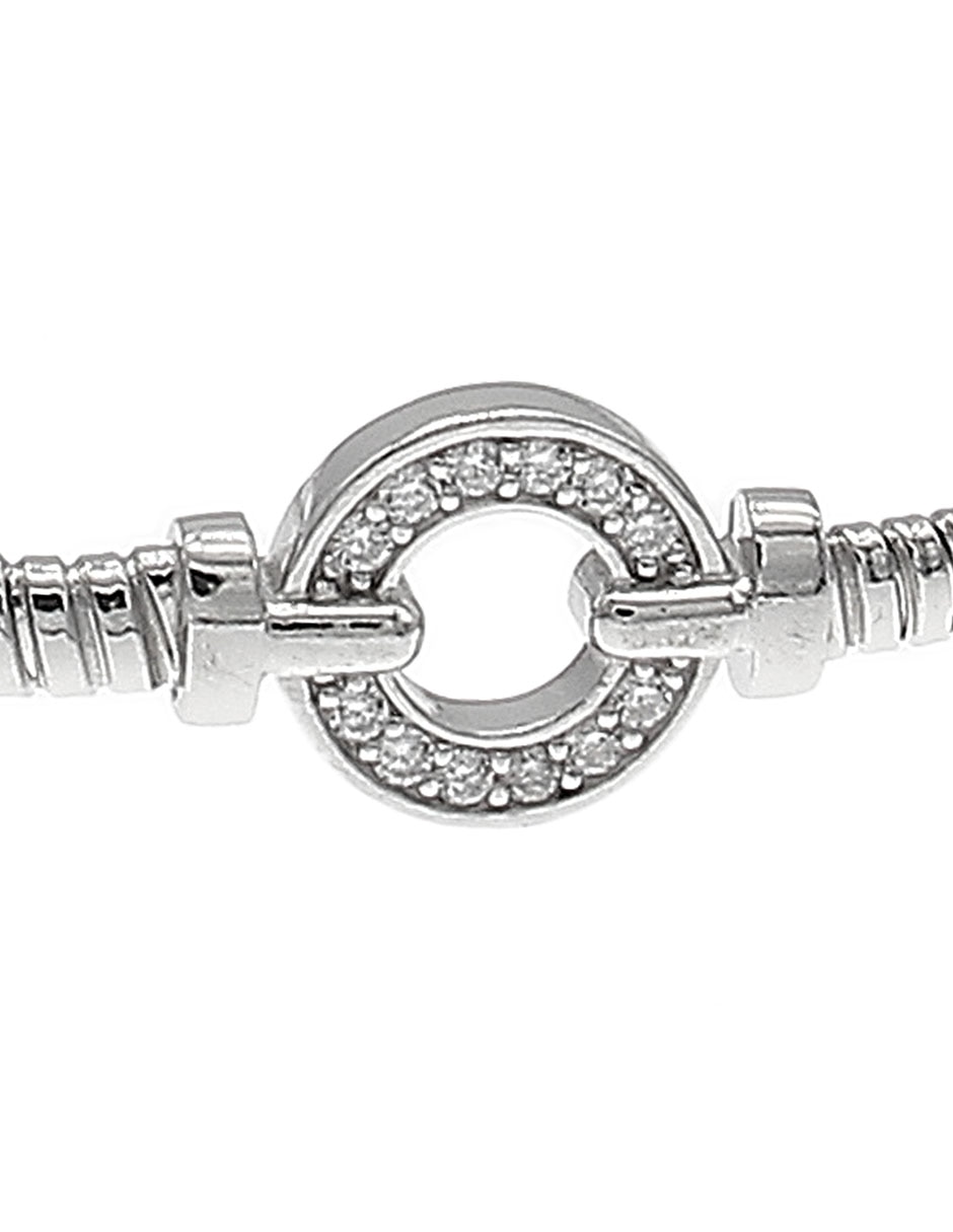 Pulsera de plata P 925 con acabado baño rodio 2