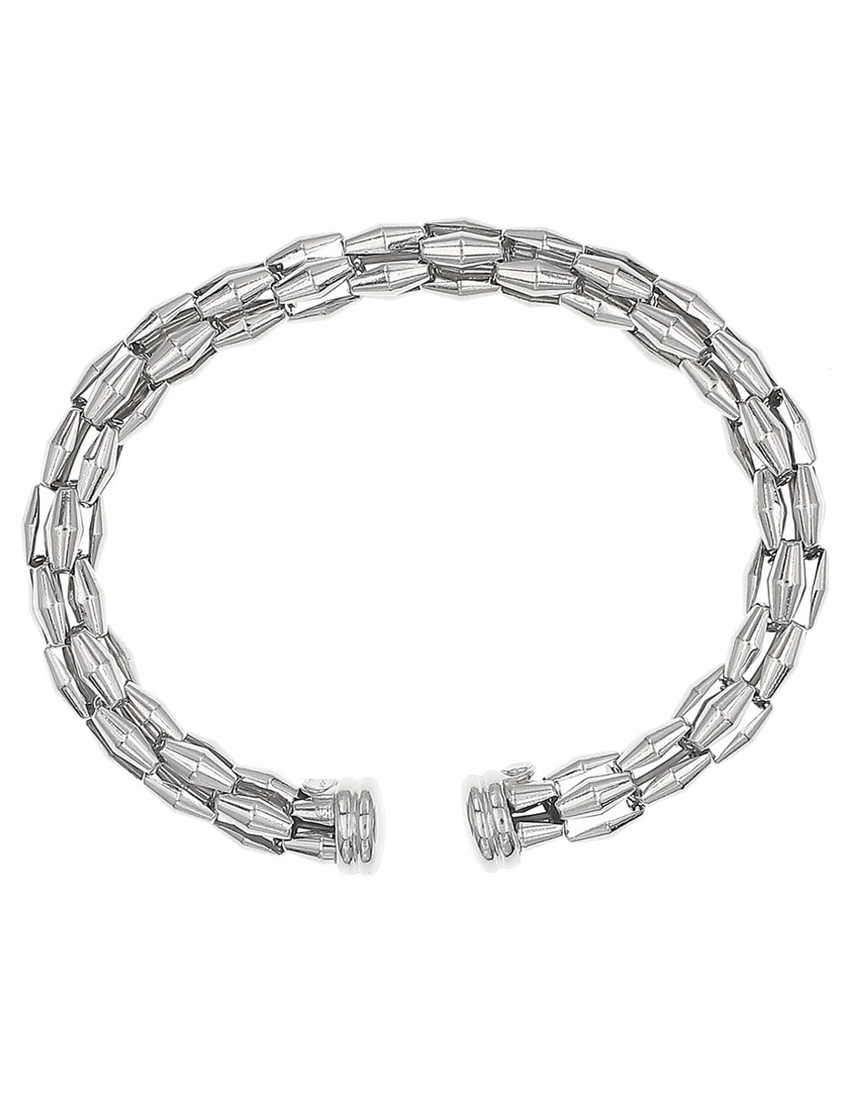 Pulsera de plata P 925 con acabado baño rodio