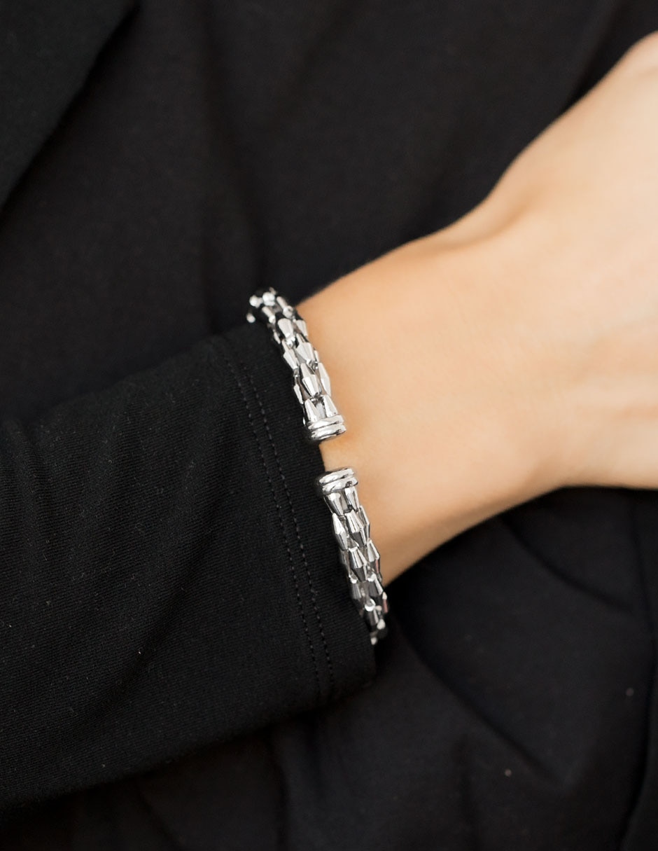 Pulsera de plata P 925 con acabado baño rodio 3