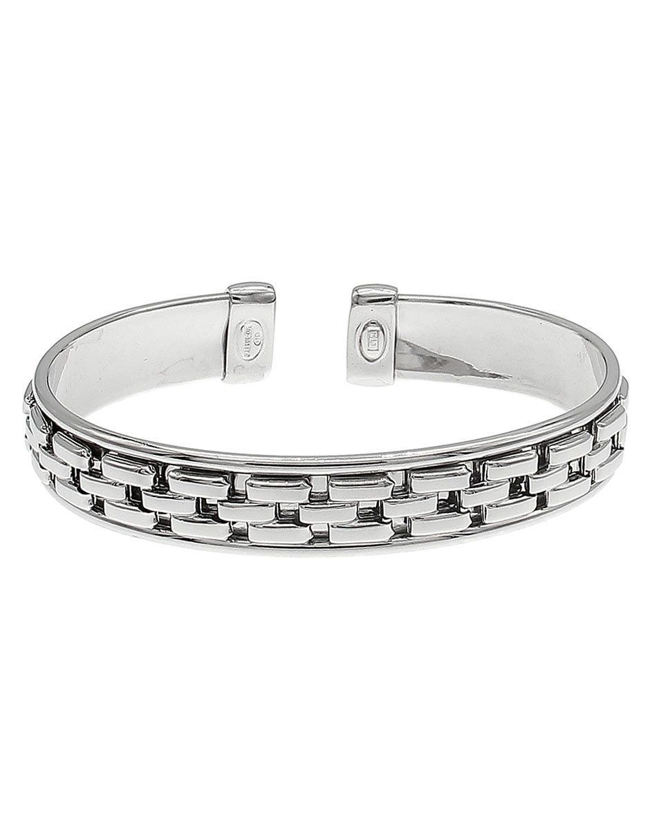 Pulsera de plata P 925 con acabado baño rodio