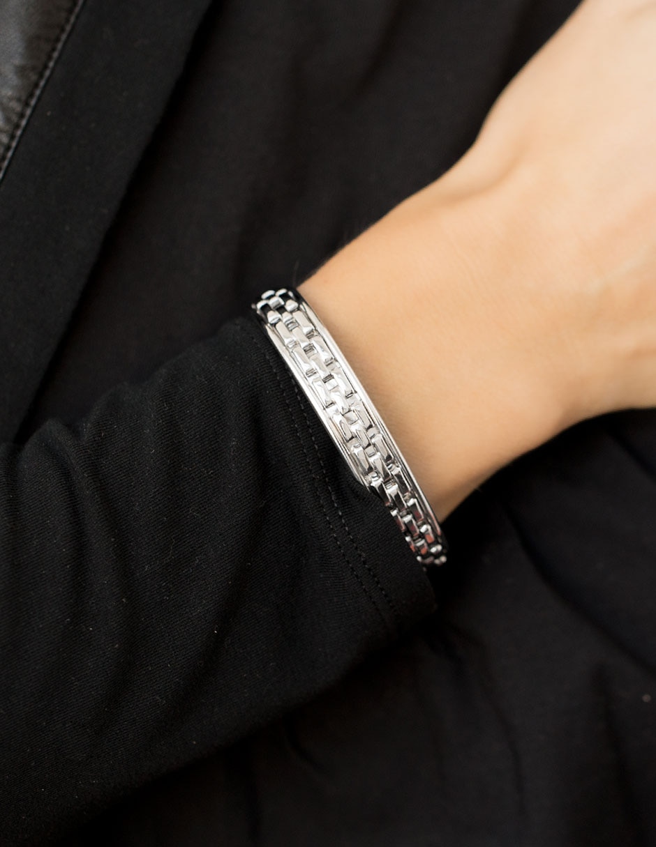 Pulsera de plata P 925 con acabado baño rodio 3