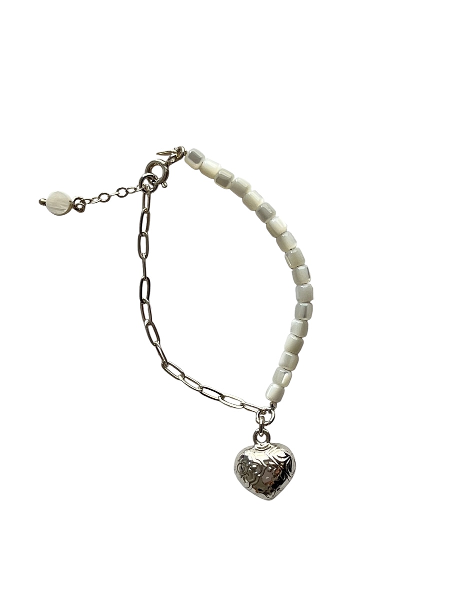 Pulsera de plata P 925 Madre Perla con acabado liso