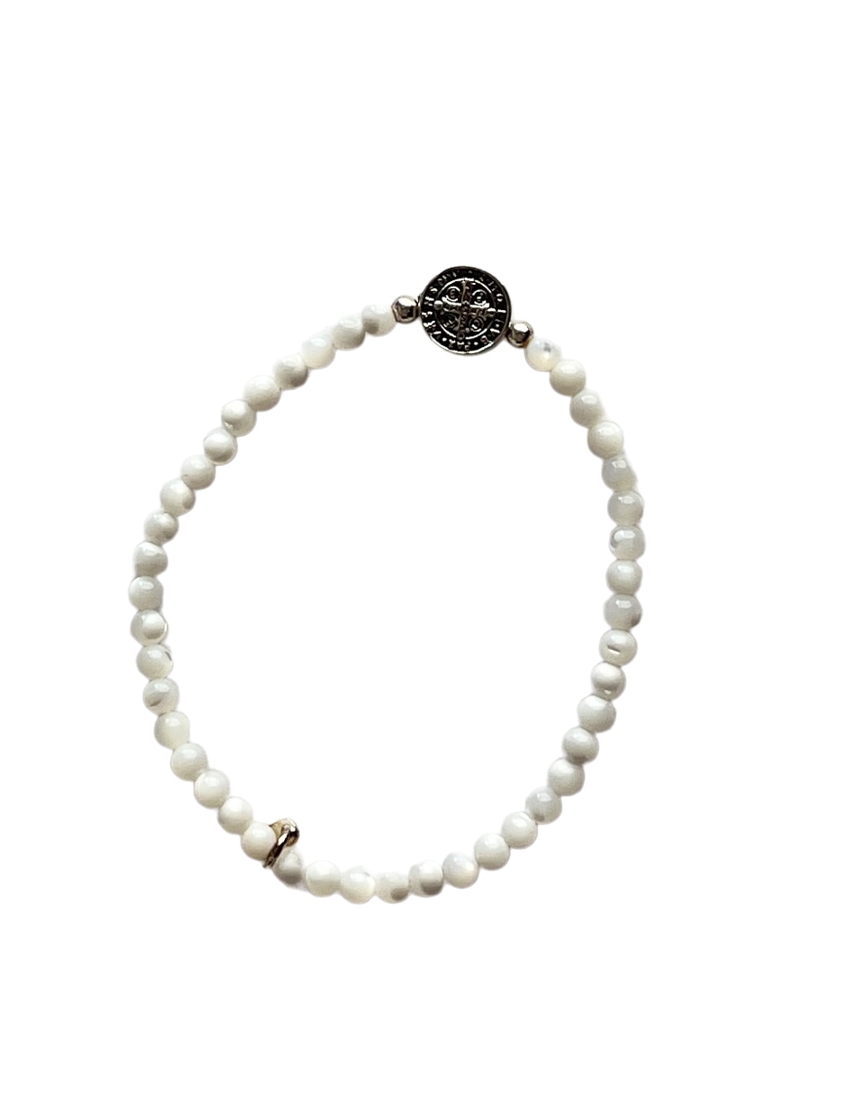 Brazalete de plata con madre perla p 925 Madre Perla