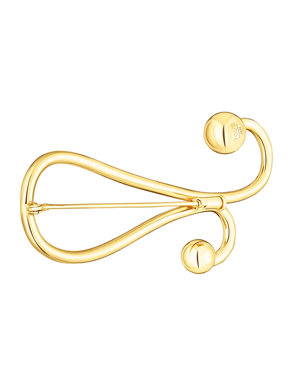 Broche curvo de plata P925 3