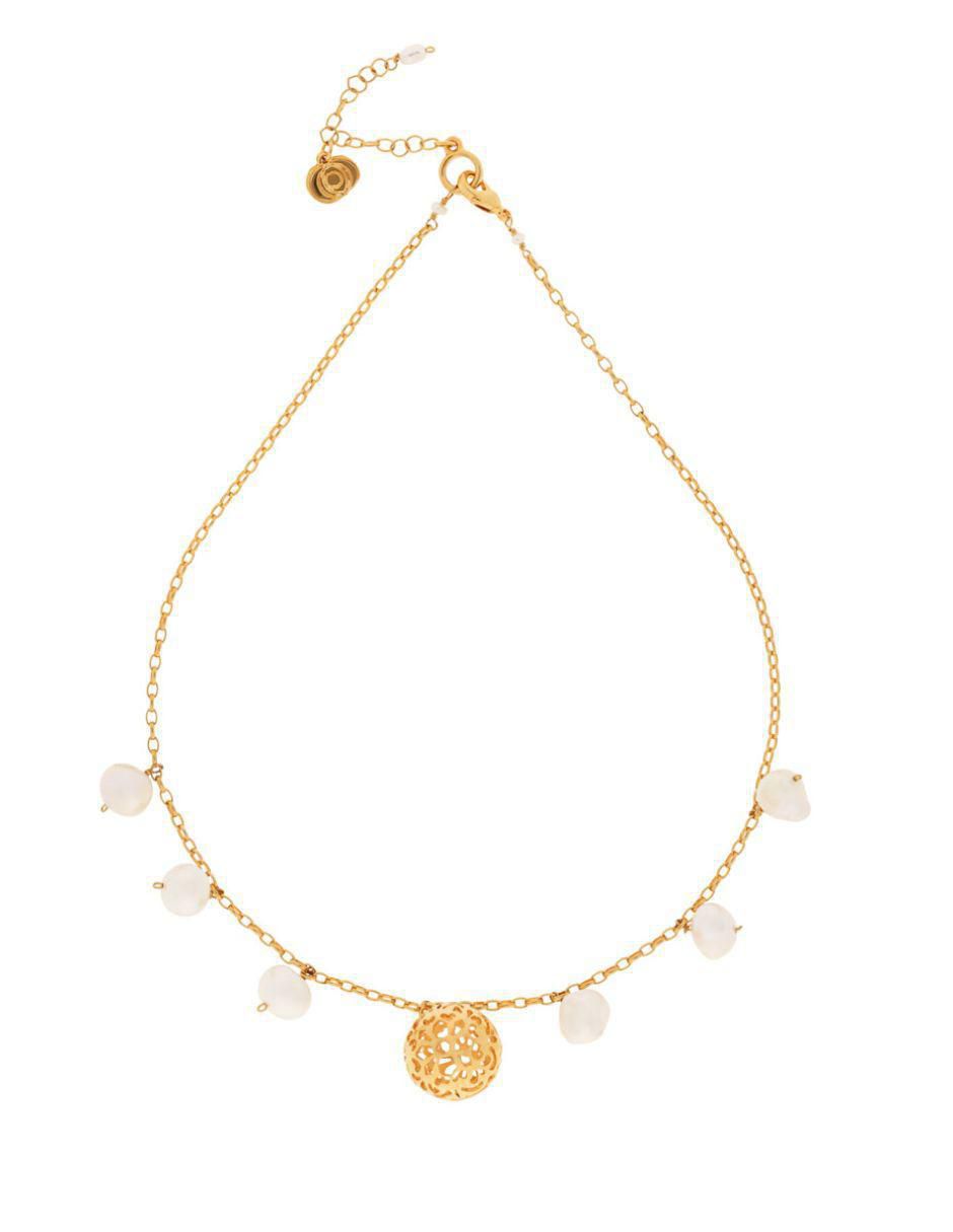 Collar Pelotita de baño de oro