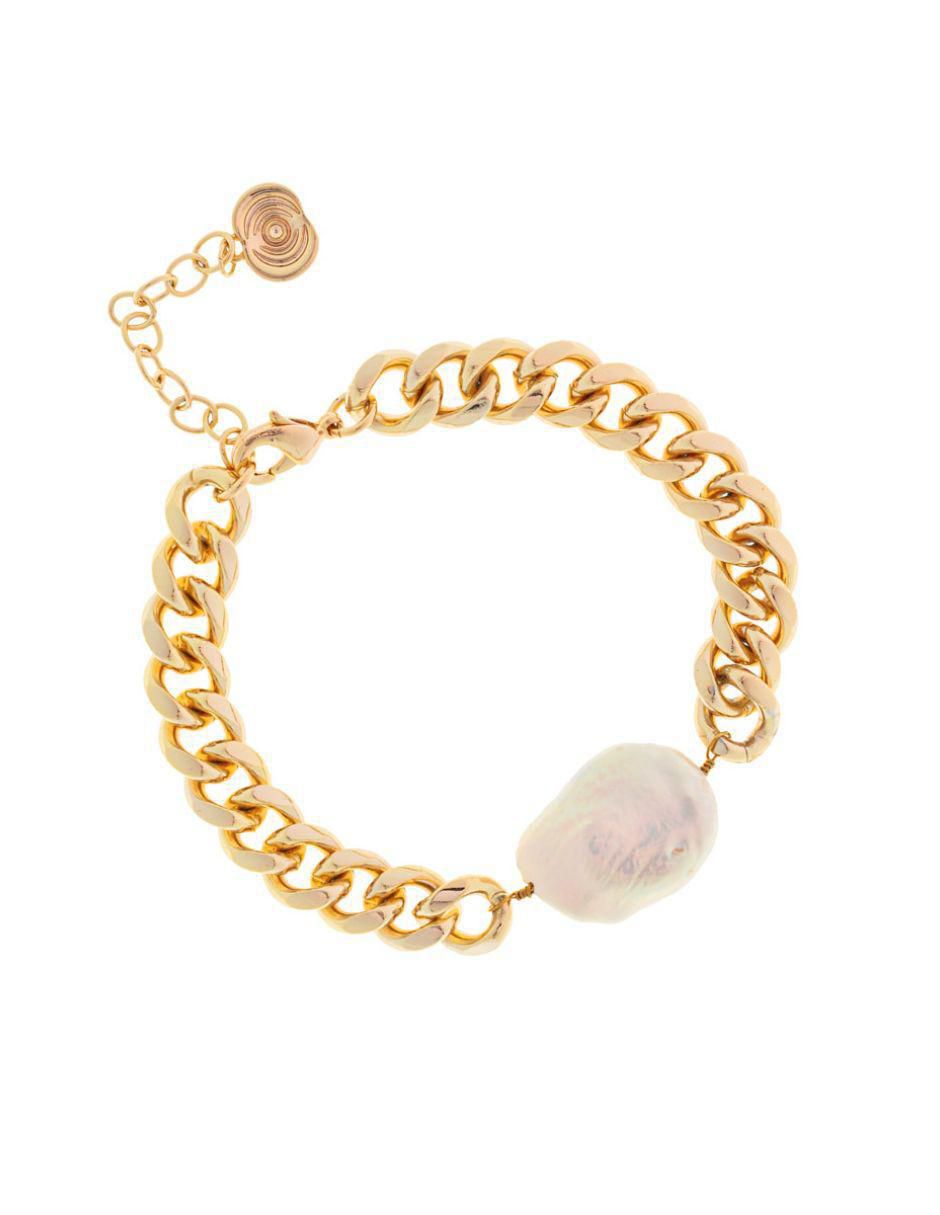 Pulsera de baño de oro Ablime Perlas Pulsera de baño de oro Ablime Perlas