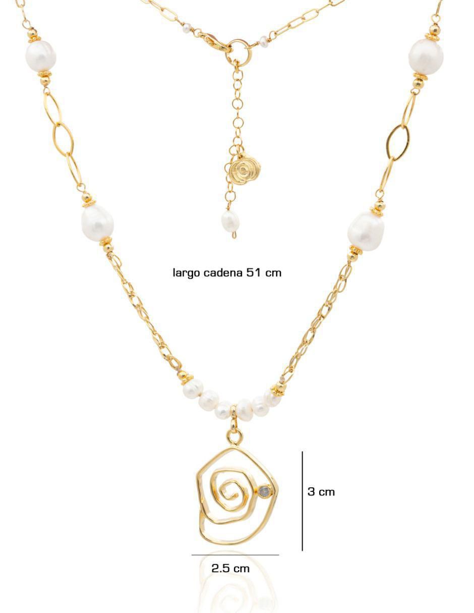 Collar Rosas de baño de oro 4