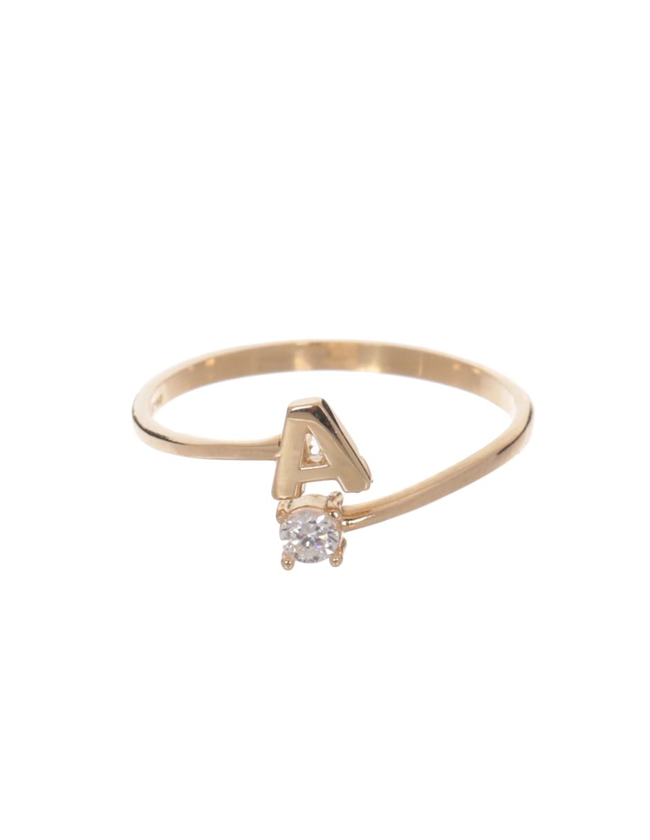 Solitario de oro 14 k