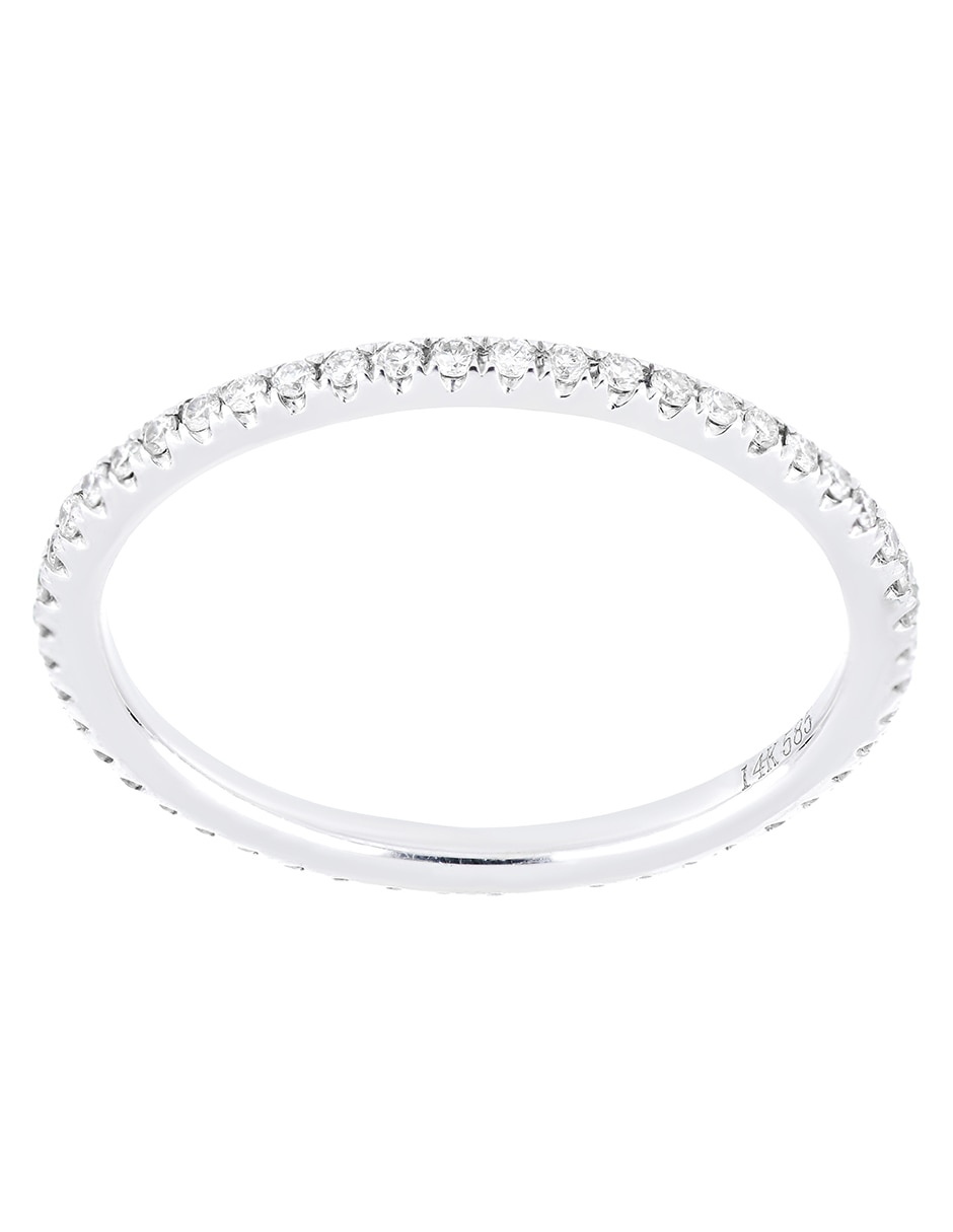 Anillo Piedras Naturales 14 k de oro blanco diamante brillante