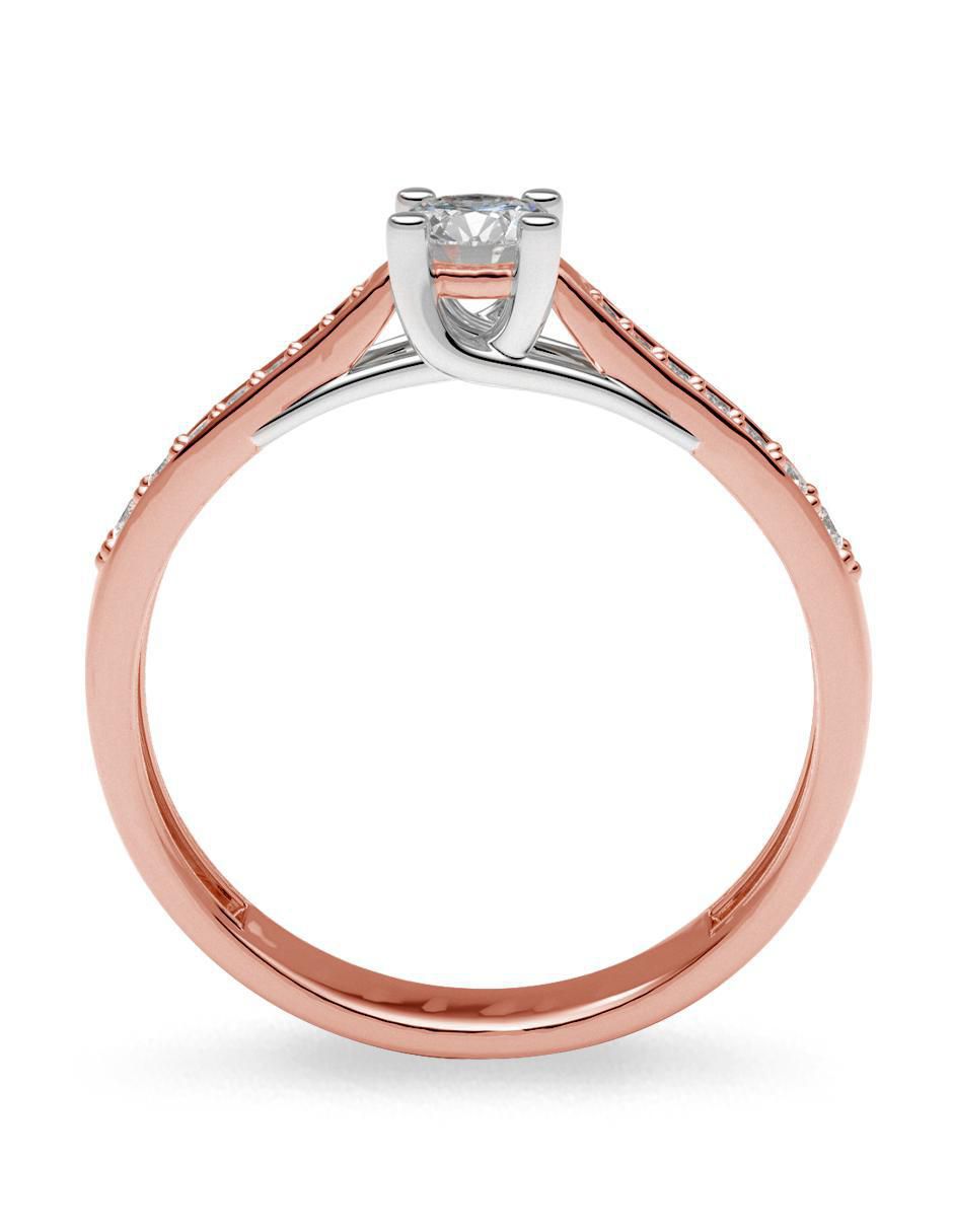 Anillo de compromiso de oro 14 k 2