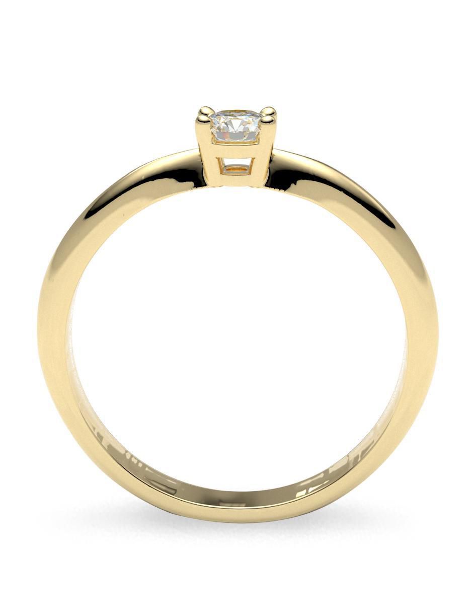 Solitario de oro 14 k amelie joyas zirconia