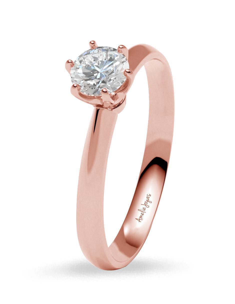 Solitario de oro 14 k 2