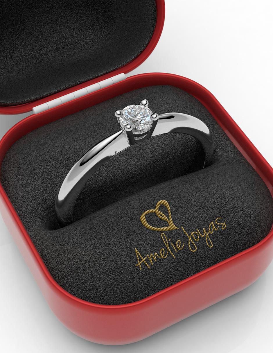 Solitario de oro 14 k 4