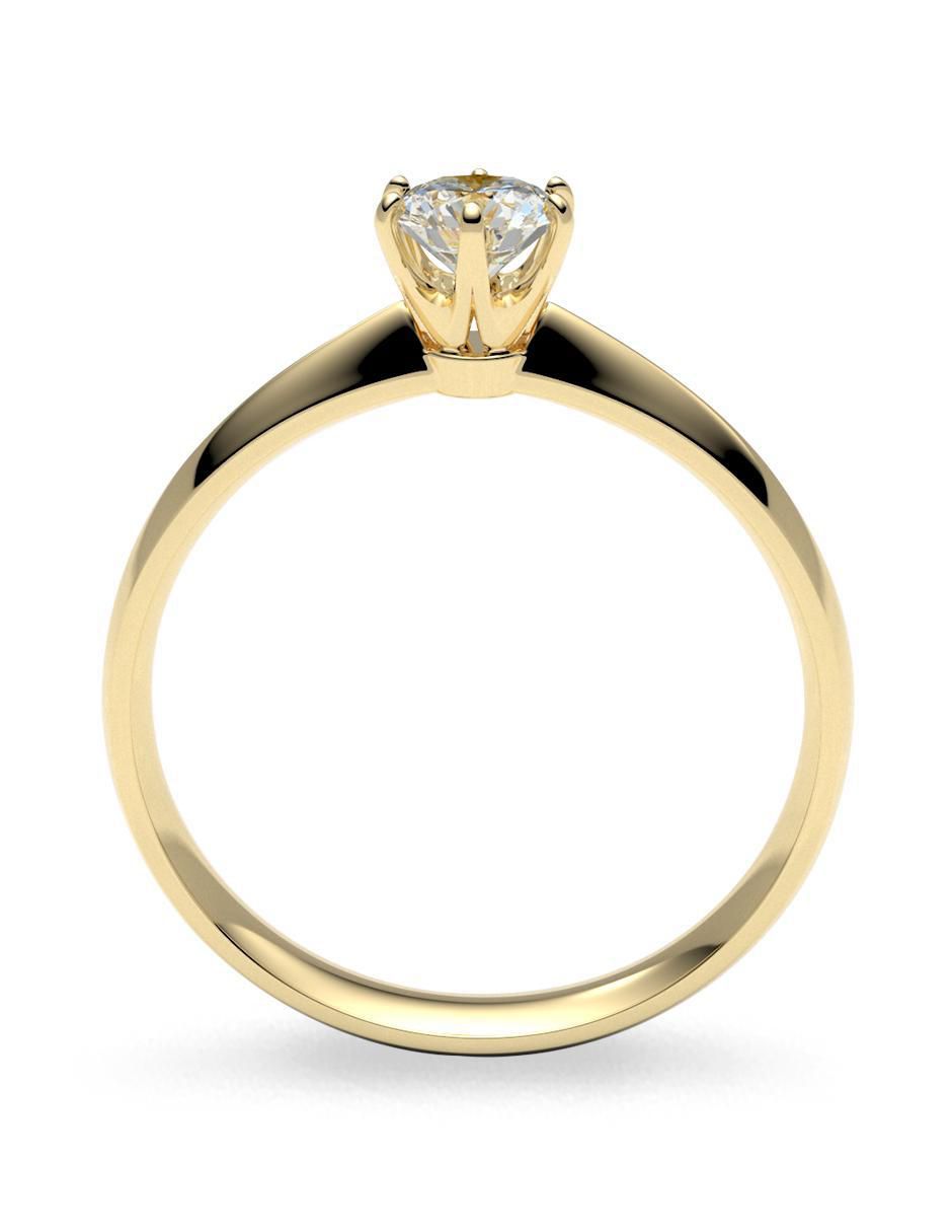 Solitario "de" oro 14 k amelie joyas zirconia
