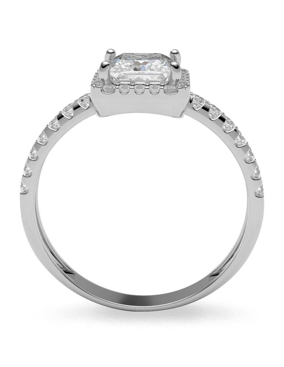 Anillo de compromiso de oro 14 k amelie joyas zirconia
