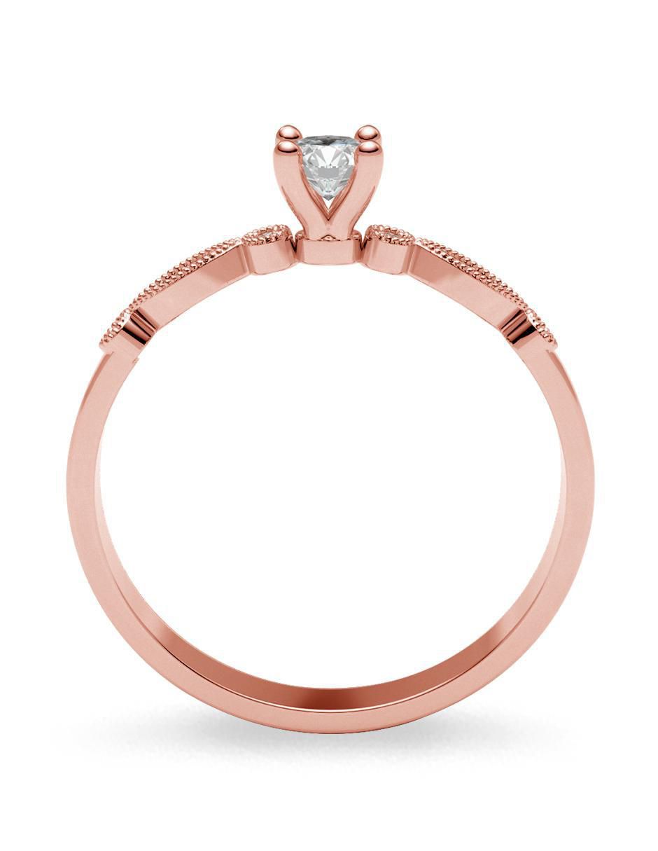 Anillo de compromiso de oro 14 k 2