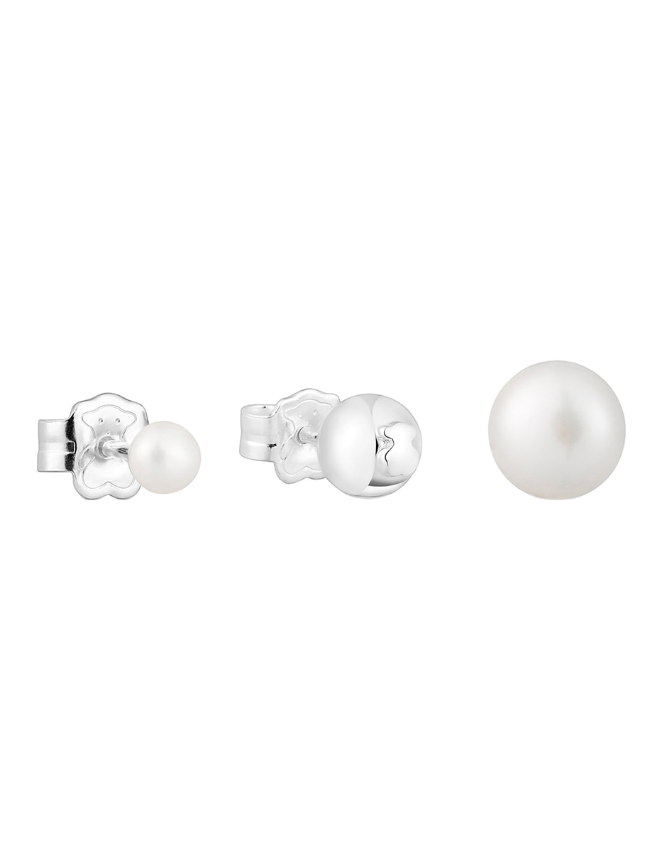 Perla Aretes Straight Tous Tous Basics Tous Pendientes Plata Perla