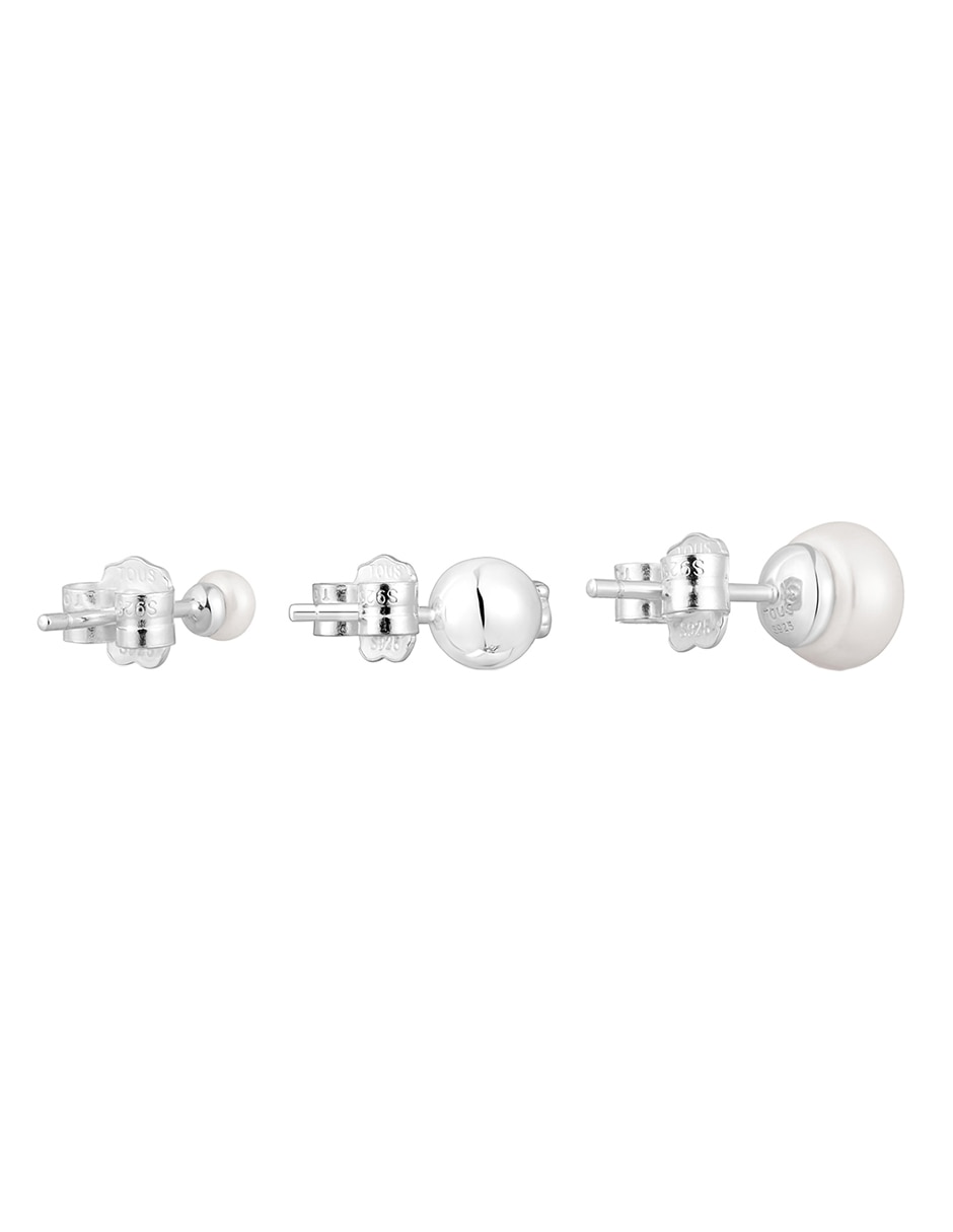 Aretes Tsuri de plata P 925 perla