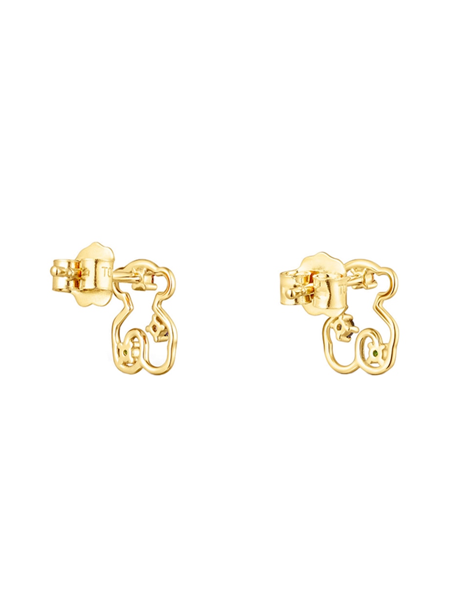 Aretes de oso Tsuri de oro granate 3