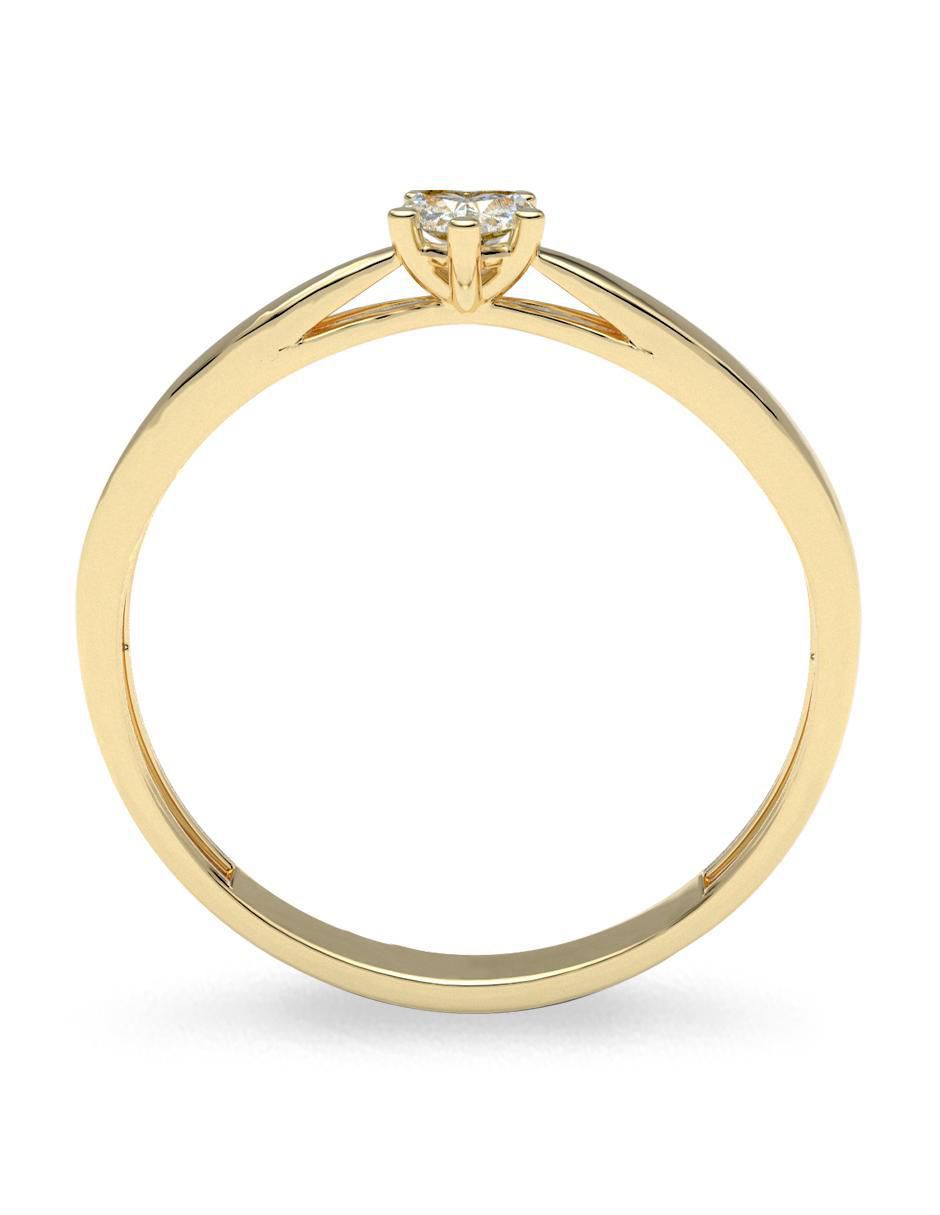 Solitario de oro 14 k amelie joyas zirconia