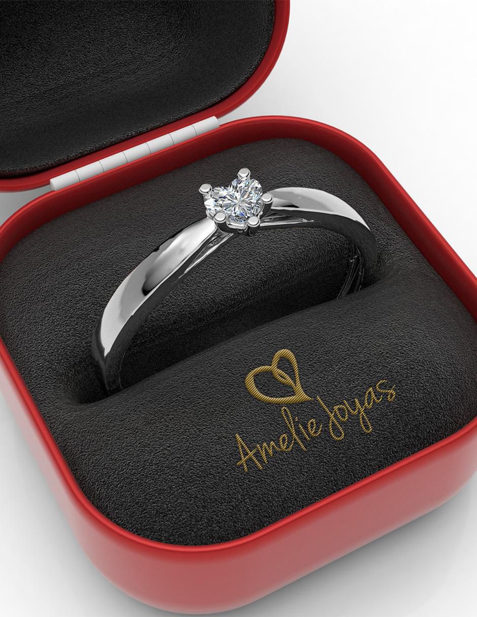 Solitario de oro 14 k 4