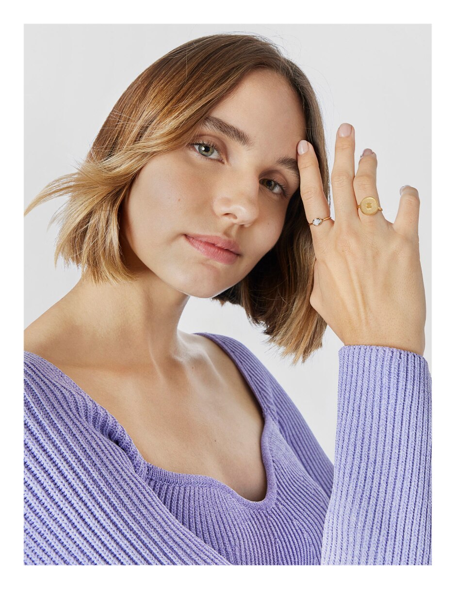Anillo Oursin 18 k de oro brillante 4