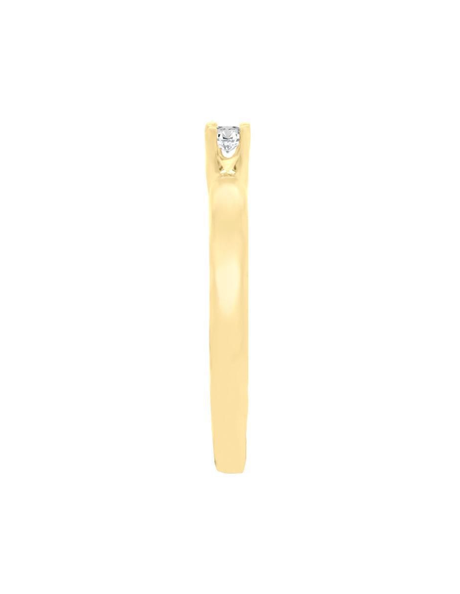 Solitario de oro 14 k klamore diamante