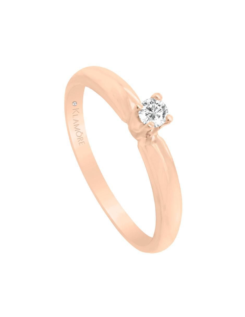 Solitario de oro 14 k Aryan diamante 3