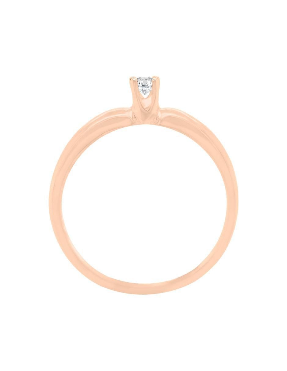 Solitario de oro 14 k Aryan diamante 4