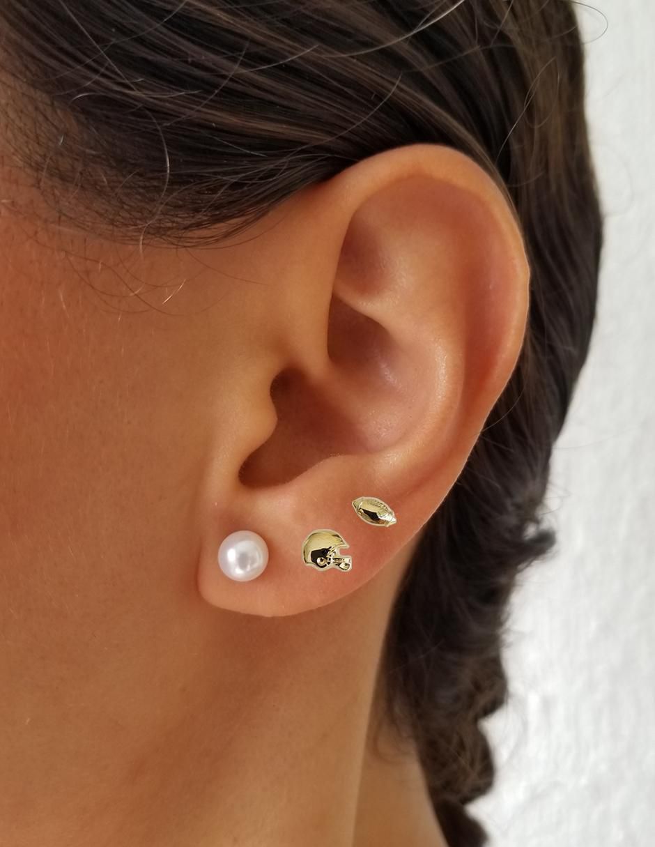 Broqueles de oro con acabado brillante 2