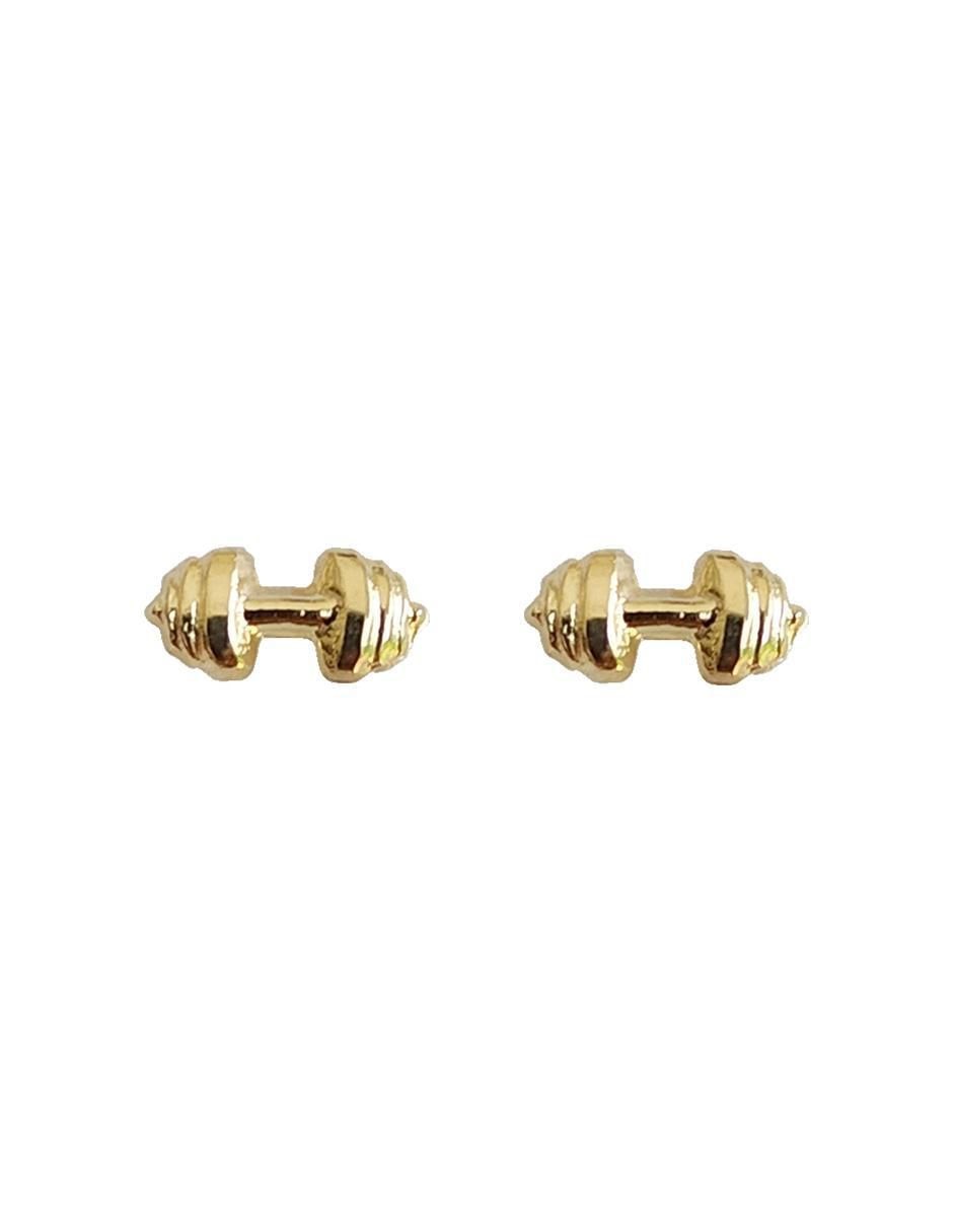 Broqueles de oro con acabado brillante