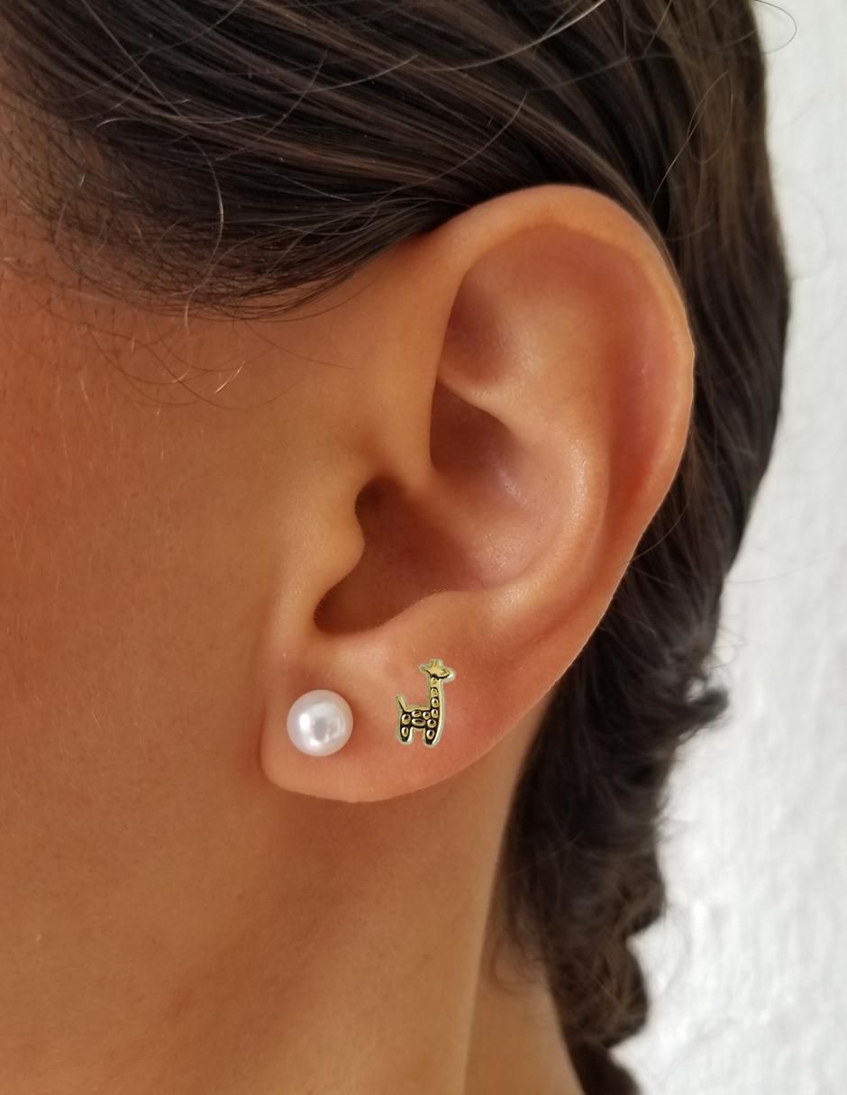 Broqueles de jirafa de oro con acabado brillante 2