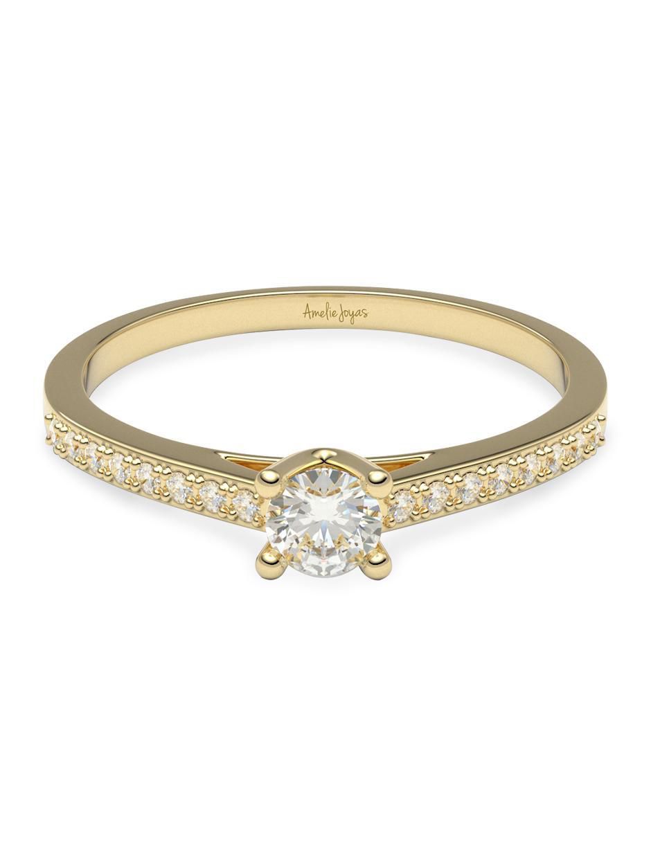 Anillo de compromiso de oro 14 k