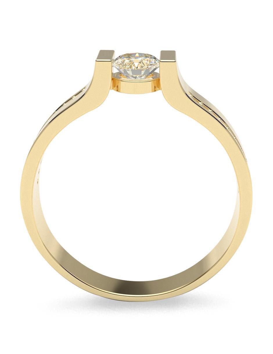 Anillo de compromiso de oro 14 k 3