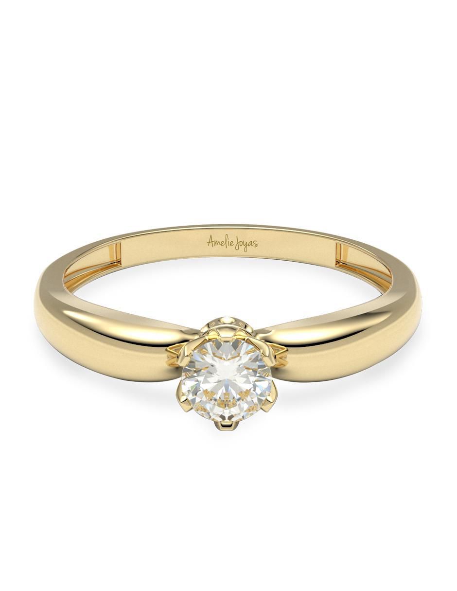 Anillo de compromiso de oro 14 k