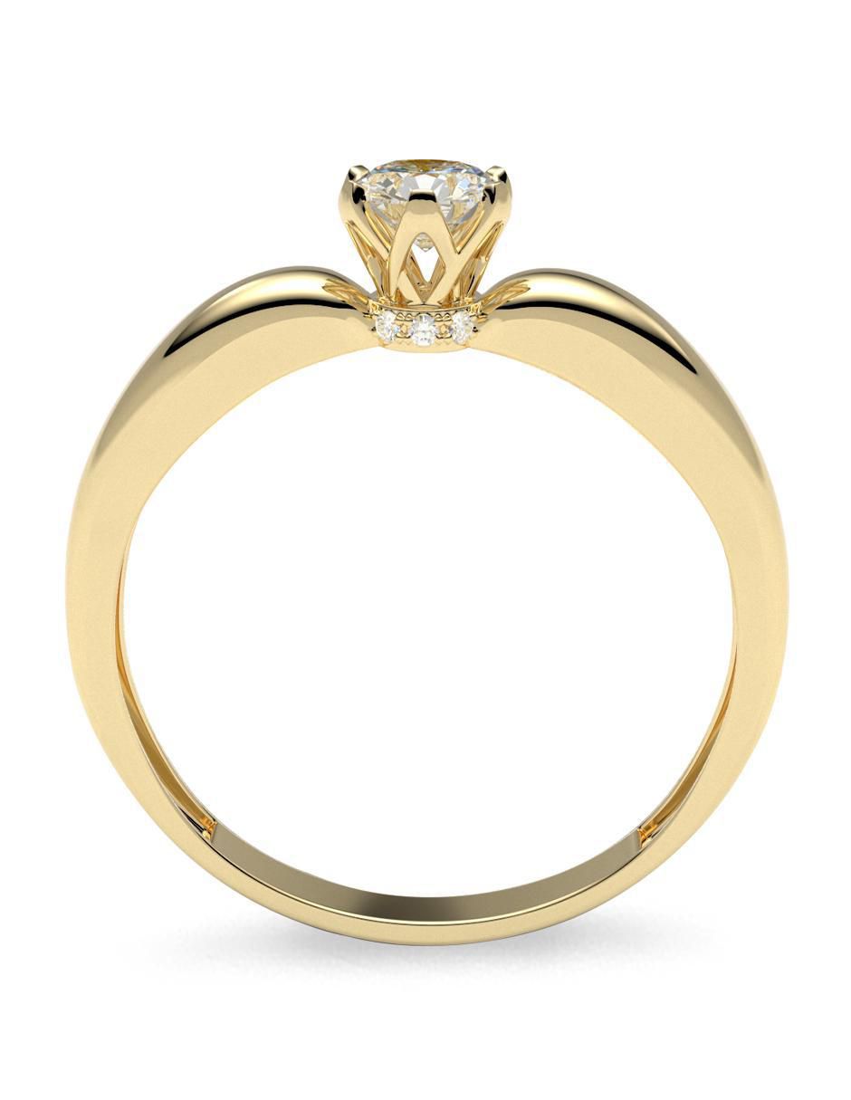 Anillo de compromiso de oro 14 k 3