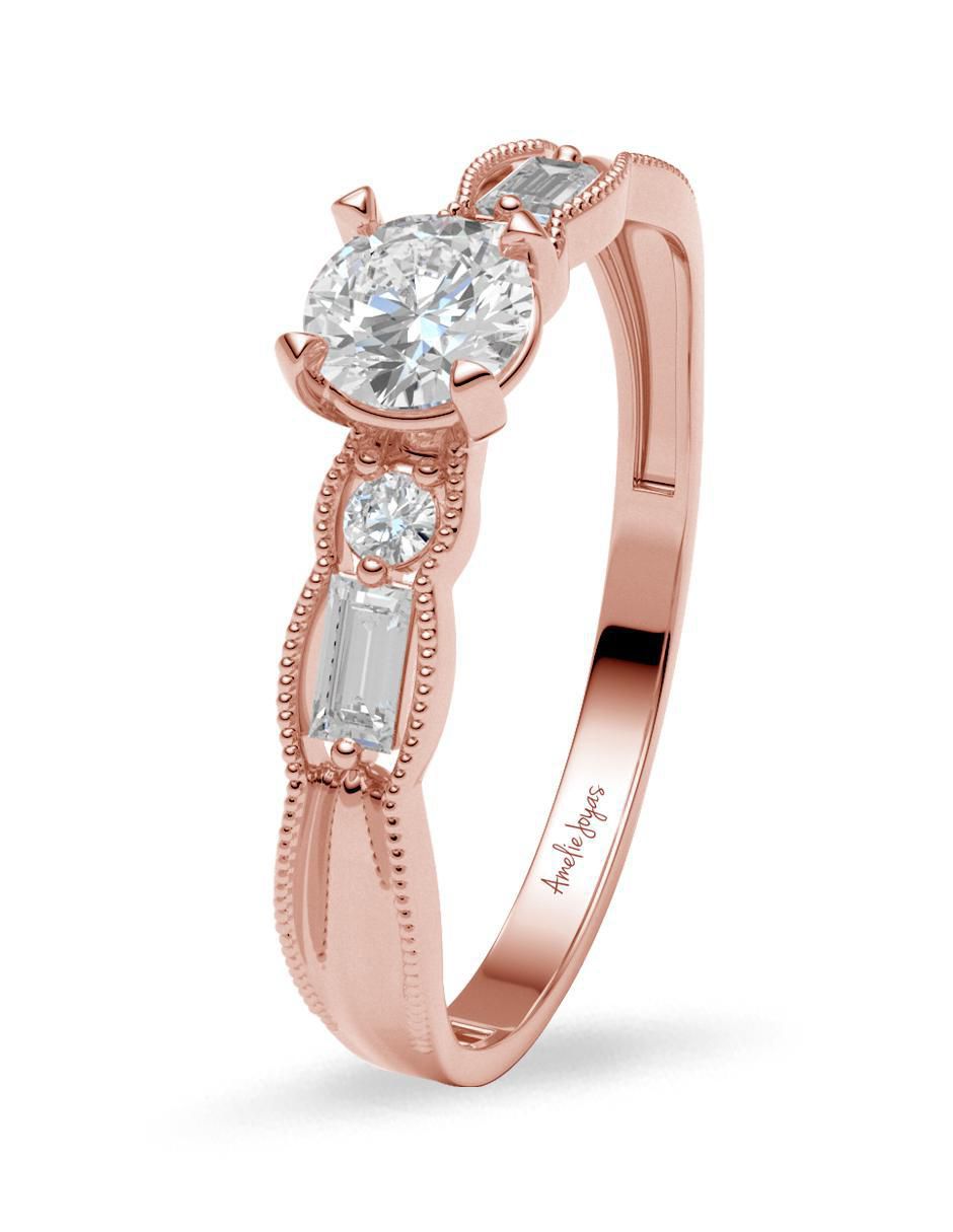 Anillo de compromiso de oro 14 k 2